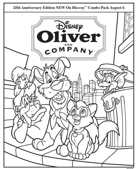 oliver  company coloring pages  getdrawings