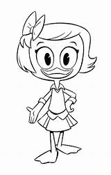 Ducktales Coloring Pages Webby Getcolorings Color Pngkit sketch template