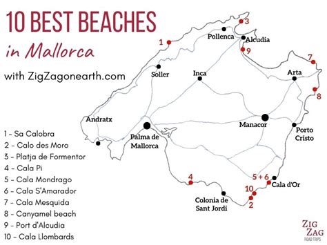 beaches  mallorca tips  map
