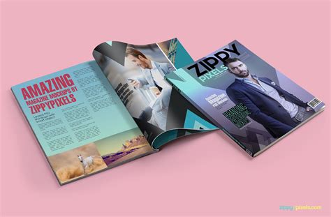 amazing psd magazine mockups  cover ad designs zippypixels