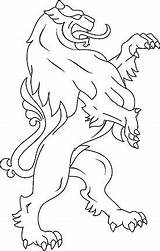 Coloring Pages Heraldry Arms Lion Coat sketch template