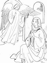 Coloring Visitation Annunciation Popular Pages sketch template