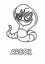 Arbok Colorier sketch template