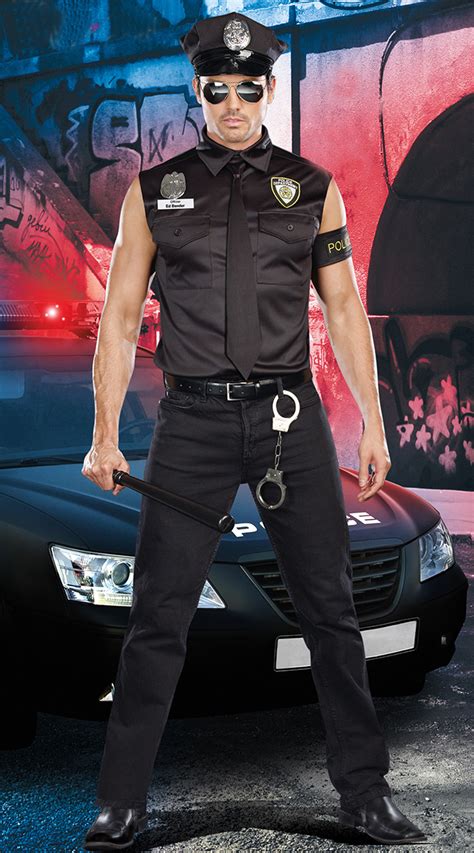 Free Shipping Sexy Police Costume For Men Cool Men Cosplay Police