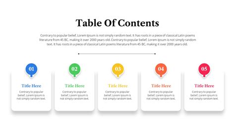 table  content  designs  templates slidekit