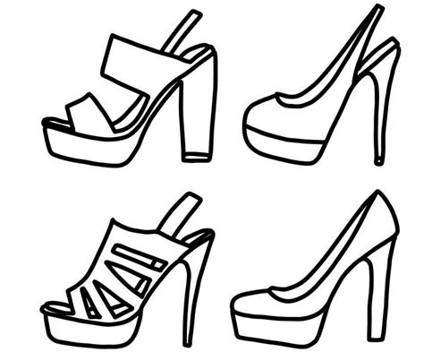 high heels coloring pages  melt  stress coloring pages