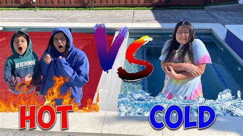 hot  cold pool challenge youtube