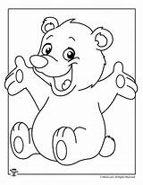 Coloring Bear Cute Polar Activities Kids sketch template