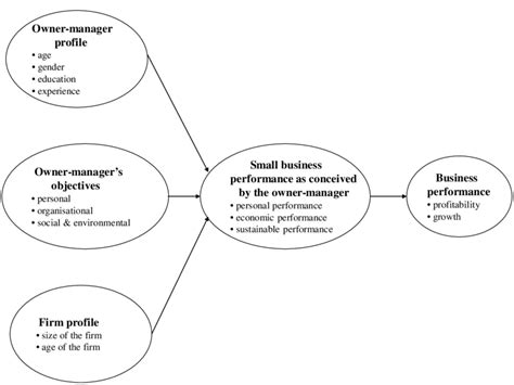 research model  small business performance   owner managers