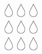 Printable Raindrop Pattern Templates Template Small Coloring Drops Outline Rain Patterns Stencils Crafts Cut Drop Print Stencil Printables Use Pdf sketch template