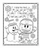 Holiday Pages Printable Holidays Winter Coloring Happy Color Getcolorings Getdrawings sketch template