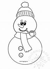 Scarf Kid Clipart Snowman Pipe sketch template