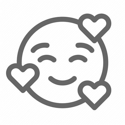 emoji emoticon heart love smiling face icon   iconfinder