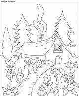 Embroidery Hand Patterns Pattern Coloring Cottage Pages Vintage Designs Transfers House Rabiscos Riscos Woods Projects Book Flickr Redwork Isewfree Flower sketch template