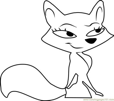 cute fox coloring page  skunk fu coloring pages