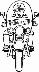 Coloring Pages Motorcycle Police Cop Colouring Kids Cops Cars Print Choose Board sketch template