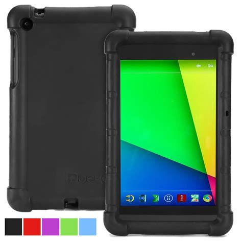 case  google nexus   tablet flexible shockproof silicone cover black ebay