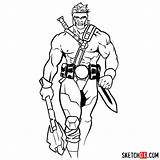 Hercules Drawing Draw Marvel Comics Step Sketchok Drawings Paintingvalley sketch template