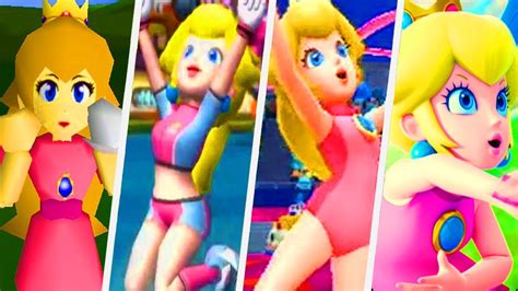 Evolution Of Princess Peach In Super Mario Sports Games
