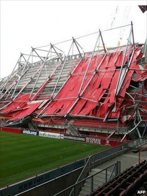 dutch fc twente stadium roof collapse kills workers bbc news