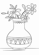 Coloring Letter Vase Pages Flowers Daisy Flower Preschool Printable Van Alphabet Colouring Sheets Supercoloring Print Categories Words Choose Board Pot sketch template