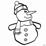 Hat Coloring Clipartmag Snowman sketch template