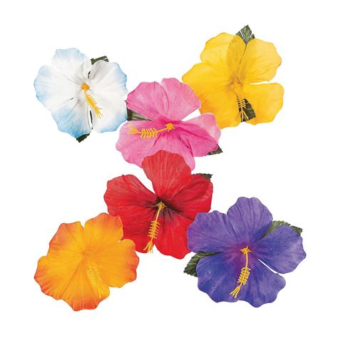 decorative hibiscus flowers orientaltradingcom hawaiian luau party