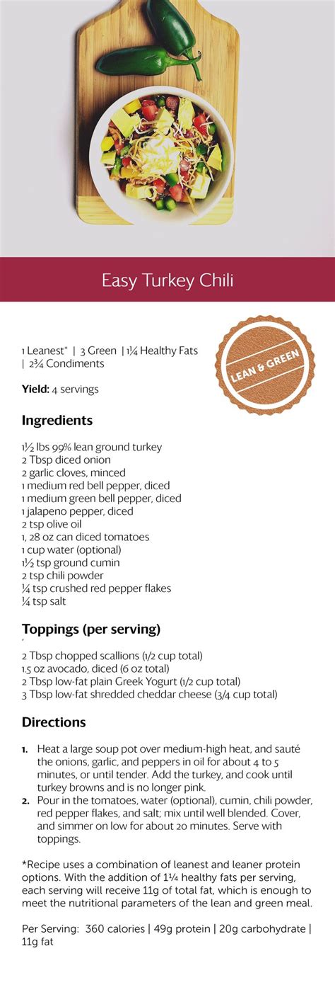 smart healthy happy medifast recipes easy turkey chili