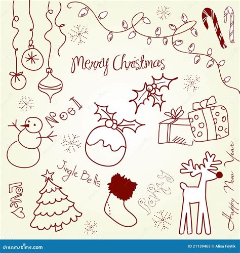 christmas doodle stock vector illustration  child