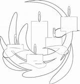 Advent Candles Wreaths sketch template