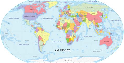 carte du monde map  world
