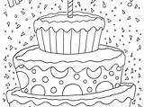Cake Coloring Birthday Pages Preschool Happy 9th Kids Color Getdrawings Printable Getcolorings sketch template