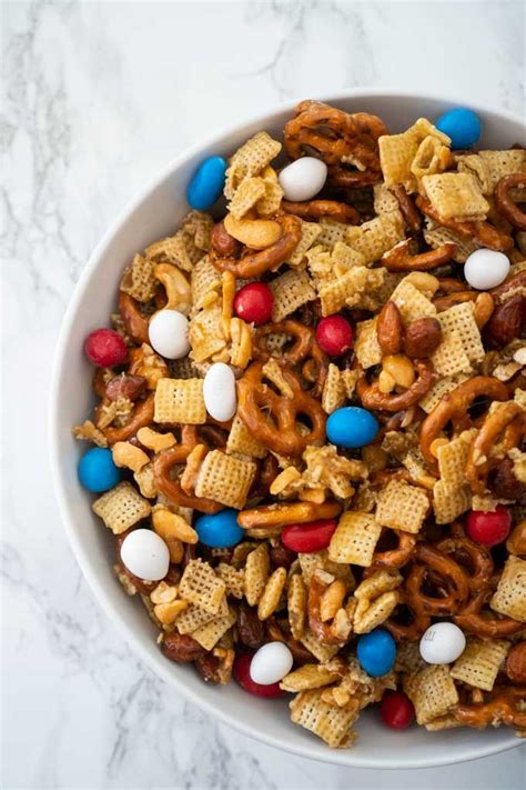 delicious sweet  salty snack mix