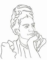Frida Kahlo Studied sketch template