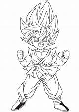 Goku Child Coloring Pages Printable Categories sketch template