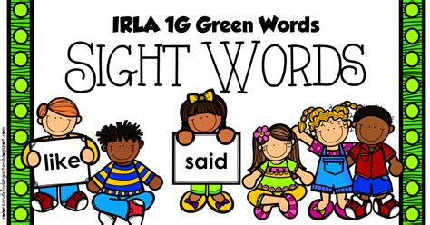 colors  kindergarten irla   love  green words