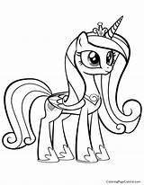 Coloring Pony Alicorn Pages Little Princess Celestia Luna Twilight Sparkle Cadence Mlp Shining Drawing Armor Getdrawings Getcolorings Color Printable Awesome sketch template