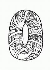 Coloring Pages Number Numbers Printable Book Pattern Kids Colouring Alphabet Wuppsy Mandala Printables Zentangle Sheets Counting Visit Books Cartoon Letters sketch template