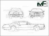 Lincoln Continental Blueprints sketch template