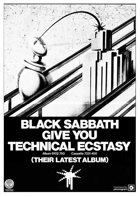 black sabbath technical ecstasy poster print wall art etsy