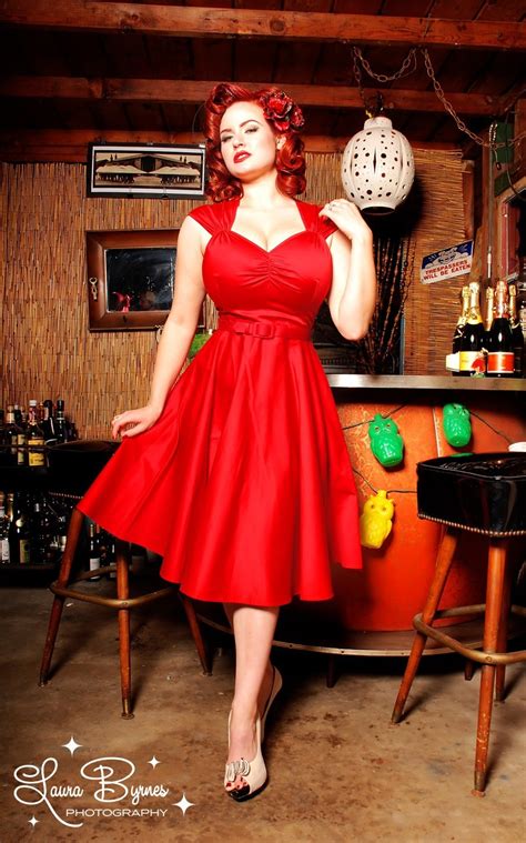 Heidi Dresses 1950 S Pinup Girl Red Party Dress