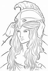 Athena Lineart Eli Gods sketch template