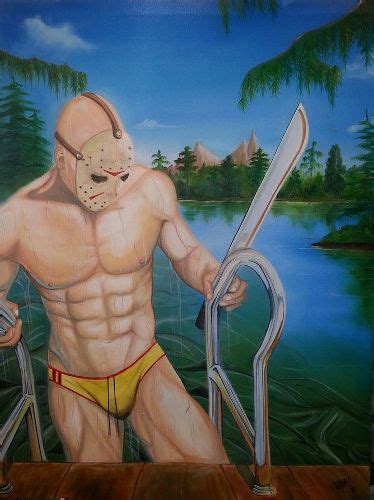 artist turns freddy jason and michael myers into swimsuit