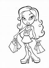 Coloring Shopping Pages Bratz Bags Books Last Popular Coloringhome sketch template