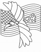 Flag Coloring Pages Eagle Kids Printable sketch template