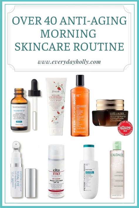 over 40 anti aging skincare routine everyday holly skincare 40s in