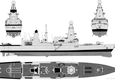destroyer hms daring  type  destroyer drawings dimensions pictures