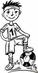 Soccer Coloring Player Boy Pages Young Football Players Boys Ball Printable Colouring Cartoon Clipart Kids Drawing Playing Draw Cartoons sketch template