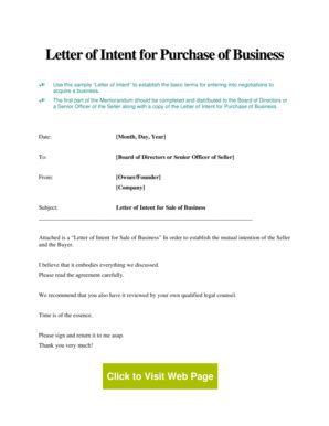 printable letter  intent  business forms  templates