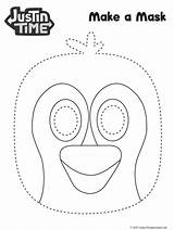Coloring Squidgy Justin Time Mask Make Template sketch template